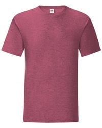 Fruit Of The Loom - Iconic T-Shirt (Pack Of 5) (Heather Burgundy) - Lyst