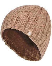 Heat Holders - Ladies Cable Knit 3.4 Tog Fleece Lined Thermal Winter Hat - Lyst