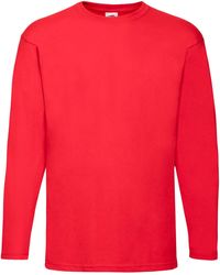 Fruit Of The Loom - Valueweight Long-Sleeved T-Shirt Cotton - Lyst
