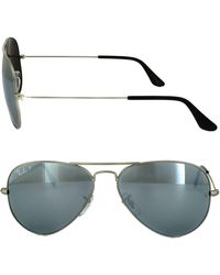 Ray-Ban - Aviator Mirror Sunglasses Polarized Metal - Lyst