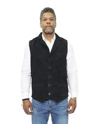 Infinity Leather - Classic Smooth Goat Suede Waistcoat-Exeter - Lyst