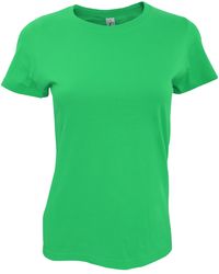 Sol's - Ladies Imperial Heavy Short Sleeve T-Shirt (Kelly) Cotton - Lyst