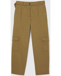 Lacoste - Cotton Gabardine Cargo Pants - Lyst