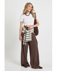 Boohoo - Tall Woven Pleated Wide Leg Trouser - Lyst