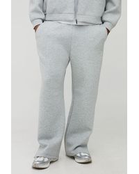 BoohooMAN - Plus Scuba Marl Embroidered Relaxed Fit Joggers - Lyst