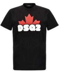 DSquared² - Maple Leaf Branded Logo Cool Fit T-Shirt - Lyst