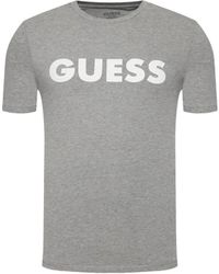 Guess - T Shirt Homme Klassiek Logo Vooraan - Lyst