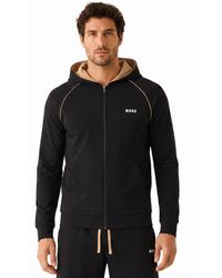 BOSS - Cotton Zip-Up Hoodie 50515313 - Lyst