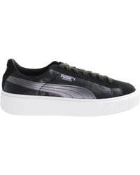 PUMA - Platform Safari Trainers Leather - Lyst