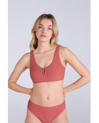 Mountain Warehouse - 'Florence' Ribbed Bikini Top Chlorine & Salt Water Resistant Stretchy Swimwear Polyamide - Lyst
