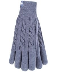 Heat Holders - Ladies Cable Knit 2.3 Tog Fleece Lined Thermal Winter Gloves - Lyst