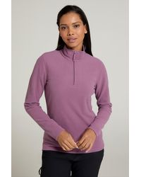 Mountain Warehouse - 'Camber' Striped Fleece Top Half Zip Quick Dry Breathable Sweater - Lyst
