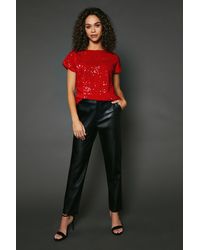 PRINCIPLES - Sequin Velvet T-Shirt - Lyst