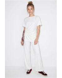 Bianco Lucci - Crew Neck T-Shirt And Wide Leg Trousers Set - Lyst