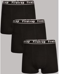 Firetrap - 3 Pack Cotton Stretch Boxers With Logo Waistband - Lyst