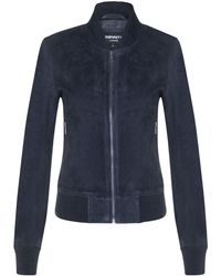 Infinity Leather - Classic Ma-1 Suede Bomber Jacket-Newbury - Lyst
