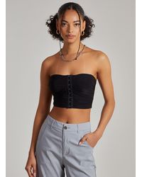 Pink Vanilla - Eyelet Detail Corset Top - Lyst