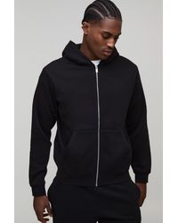 BoohooMAN - Basic Regular Fit Zip Through Hoodie - Lyst