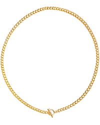 The Jewellery Stockroom - 20" Rolled Double Link T-Bar Necklace Plated - Lyst