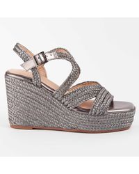 Montevita - Sandalen Met Een Sleehak Salia7 Grijs - Lyst