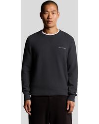 Lyle & Scott - Gebreide Script Ronde Hals Trui - Lyst
