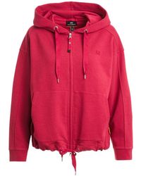 Parajumpers - May Cerise Oversized Zip-Up Hoodie Cotton - Lyst