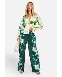 Boohoo - Large Scale Tonal Tie Dye Wide Leg Pants - Lyst