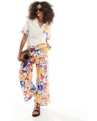 Native Youth - Bold Bloom Wide Leg Printed Trouser Co-Ord - Lyst