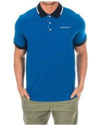 Hackett - Short-Sleeved Polo Shirt With Contrast Lapel Collar Hmx1005D - Lyst