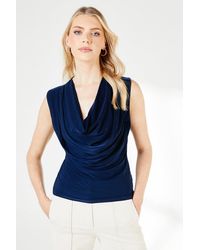 PRINCIPLES - Drape Neck Soft Touch Top - Lyst