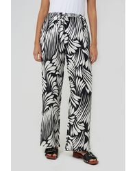 Brave Soul - Printed Wide Leg Trousers - Lyst