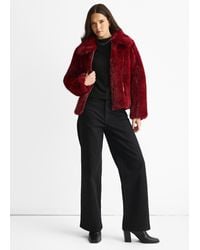 Gini London - Zip Front Faux Fur Short Jacket - Lyst