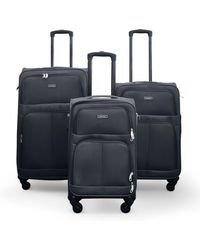 Infinity Leather - Expandable Soft Shell 4 Wheel Luggage Travel Cabin Suitcase - Lyst