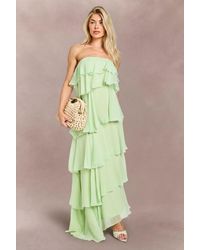Boohoo - Chiffon Multi Layered Maxi Dress - Lyst