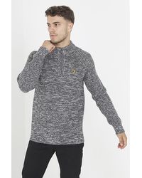 Brave Soul - 'Peg' Quarter Zip Neck Knitted Jumper - Lyst
