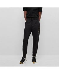 BOSS - Lamont Solid Patterned Slim Joggers - Lyst