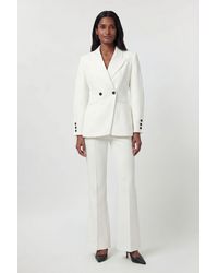 Karen Millen - Compact Stretch Sculpted Waist Tailored Blazer - Lyst