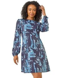 Roman - Petite Abstract Swing Dress - Lyst