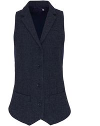 PREMIER - Ladies Herringbone Waistcoat - Lyst