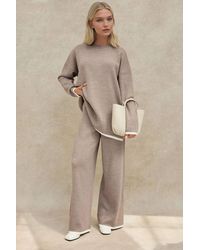 Hiccup - Sweater & Wide Leg Pants Knit Co-Ords Set - Lyst