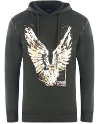Roberto Cavalli - Golden Eagle Logo Hoodie Cotton - Lyst