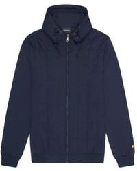 Lyle & Scott - Hybrid Quilted Zip-Up Hoodie Cotton - Lyst