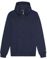 Lyle & Scott - Hybrid Quilted Zip-Up Hoodie Cotton - Lyst