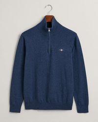 GANT - Classic Cotton Half Zip Jumper - Lyst