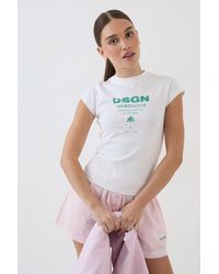 DSGN Studio - Palm Tree Print Fitted T-Shirt - Lyst