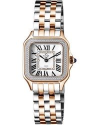 Gv2 - Milan 12114B Swiss Quartz Two Tone Stainless Steel Diamond Watch - Lyst
