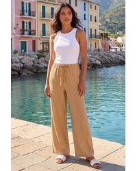 Roman - Stripe Tie Waist Pocket Trouser - Lyst