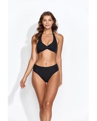 Panos Emporio - Daphne Halterneck Leopard Jacquard Bikini Top - Lyst