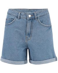Vero Moda - Nineteen Short Met Hoge Taille En Losse Pasvorm In Lichtblauw - Lyst