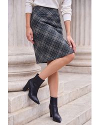 Roman - Bias Check Pull On Skirt - Lyst
